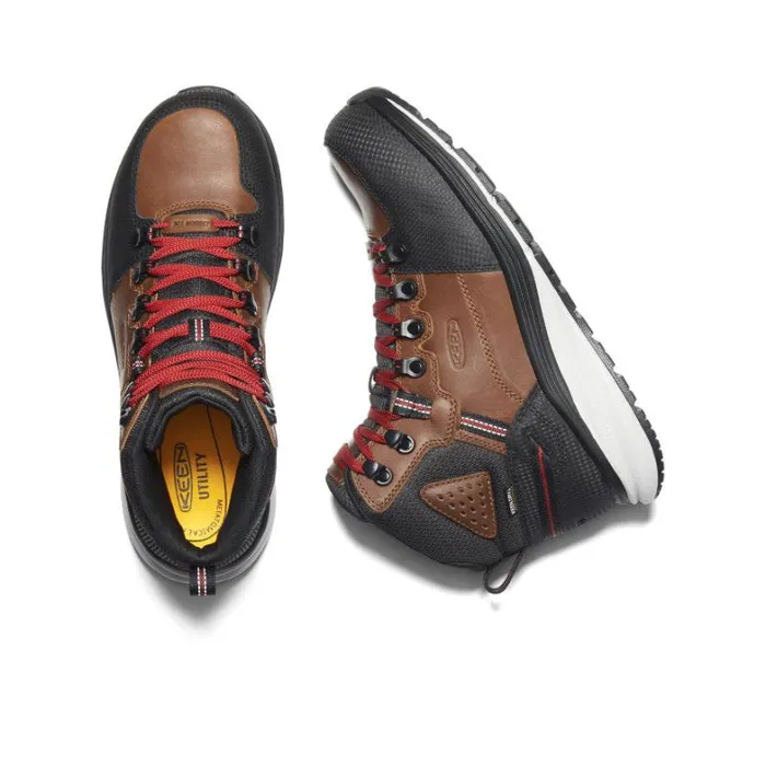 Men KEEN Boots Brown Work Boots 8211 Red Hook Mid WP Men KEEN Boots Brown Work Boots 8211 Red Hook Mid WP