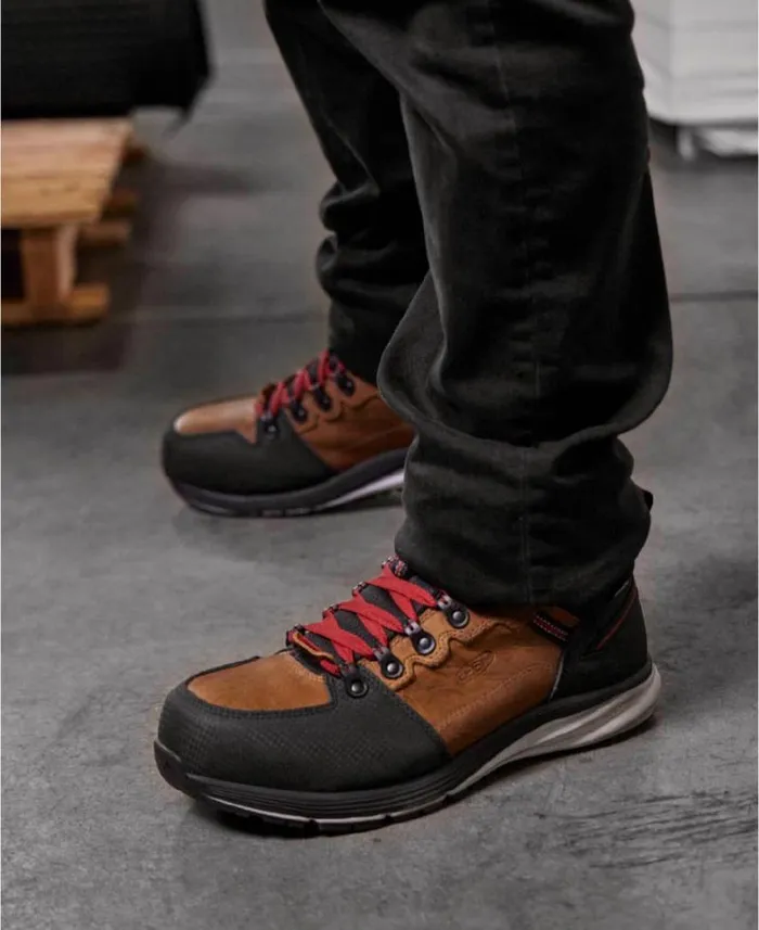 Men KEEN Boots Brown Work Boots 8211 Red Hook Mid WP Men KEEN Boots Brown Work Boots 8211 Red Hook Mid WP