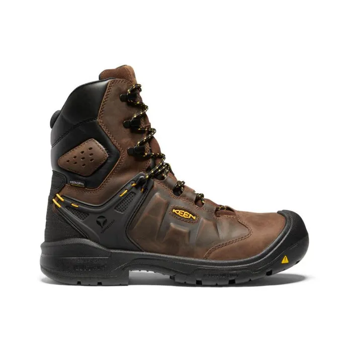 Men KEEN Boots Dover 8quot Waterproof Boot CarbonFiber Toe Dark EarthBlack