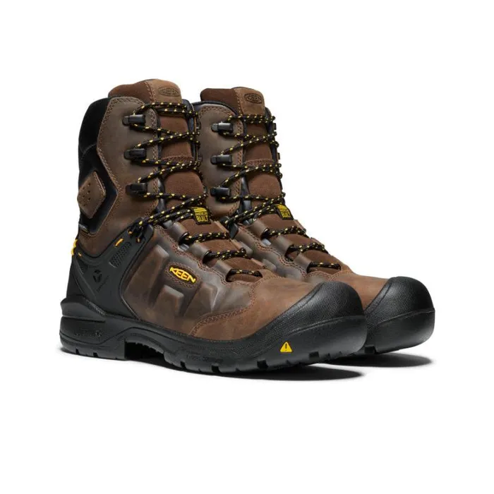 Men KEEN Boots Dover 8quot Waterproof Boot CarbonFiber Toe Dark EarthBlack Men KEEN Boots Dover 8quot Waterproof Boot CarbonFiber Toe Dark EarthBlack