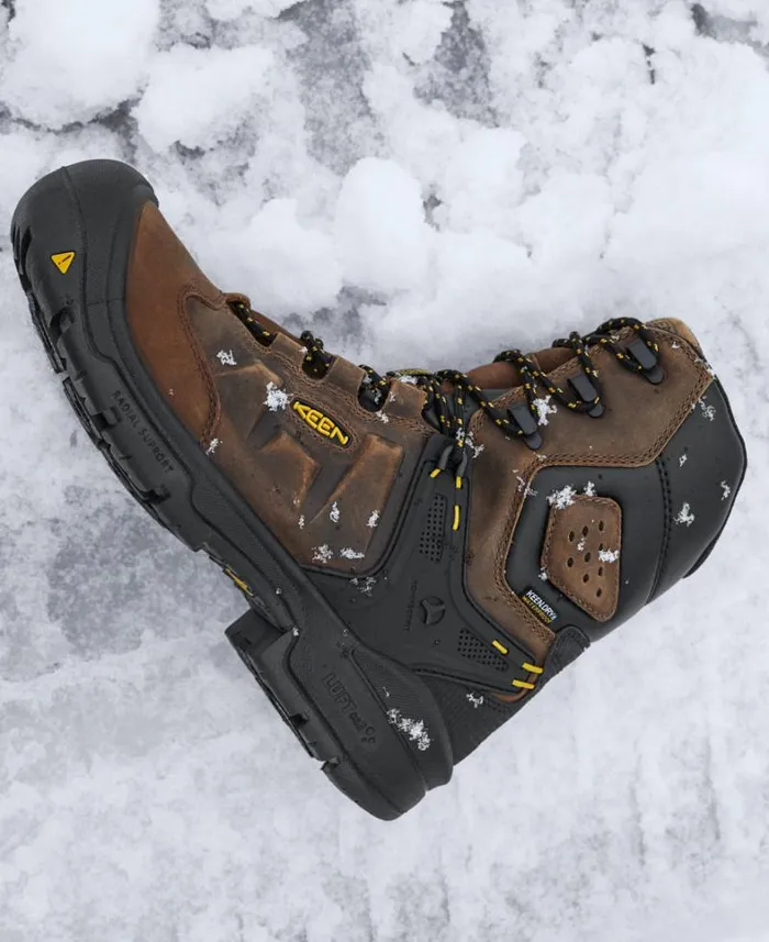 Men KEEN Boots Dover 8quot Waterproof Boot CarbonFiber Toe Dark EarthBlack Men KEEN Boots Dover 8quot Waterproof Boot CarbonFiber Toe Dark EarthBlack