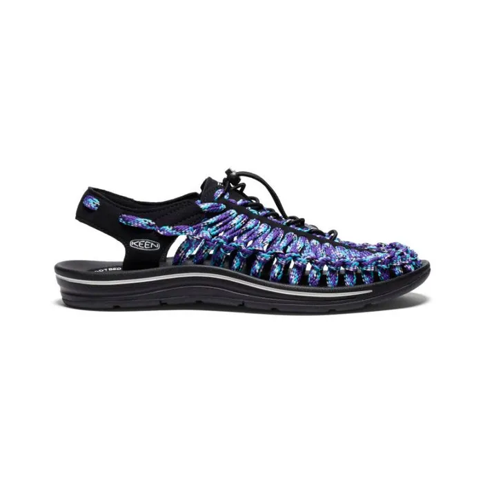 Men KEEN Casual UNEEK Flat BlackTillandsia Purple Sandal