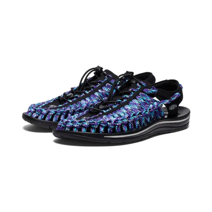 Men KEEN Casual UNEEK Flat BlackTillandsia Purple Sandal Men KEEN Casual UNEEK Flat BlackTillandsia Purple Sandal
