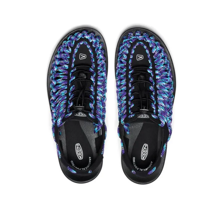 Men KEEN Casual UNEEK Flat BlackTillandsia Purple Sandal Men KEEN Casual UNEEK Flat BlackTillandsia Purple Sandal