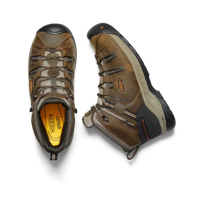 Men KEEN Hike Soft Toe Waterproof Work Boots 8211 Flint II