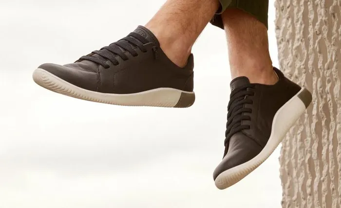 Men KEEN Shoes Black Leather Sneakers 8211 KNX Lace Men KEEN Shoes Black Leather Sneakers 8211 KNX Lace