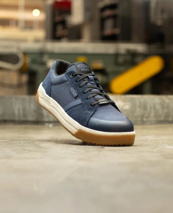 Men KEEN Shoes Kenton CarbonFiber Toe Naval AcademyGum Leather Work Sneaker Men KEEN Shoes Kenton CarbonFiber Toe Naval AcademyGum Leather Work Sneaker