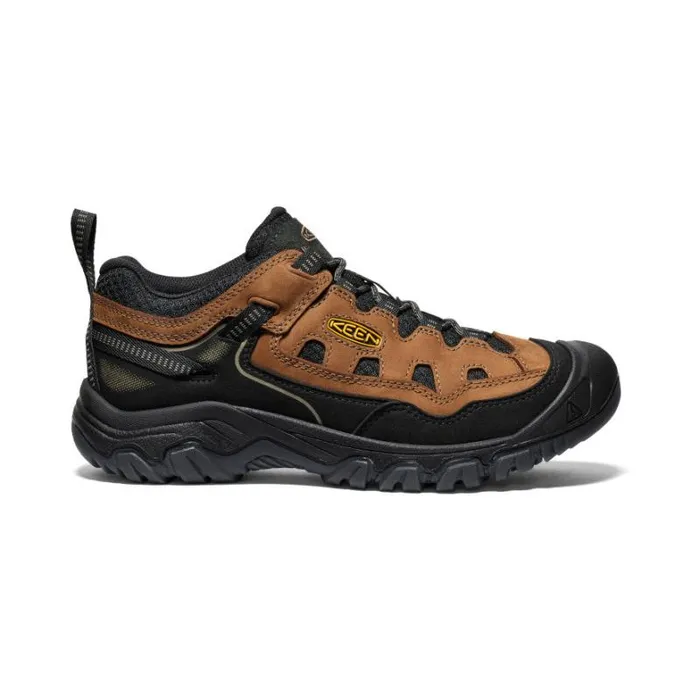 Men KEEN Shoes Targhee IV Vent BisonGolden Yellow Leather Hiking Shoe