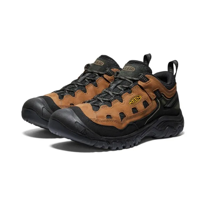 Men KEEN Shoes Targhee IV Vent BisonGolden Yellow Leather Hiking Shoe Men KEEN Shoes Targhee IV Vent BisonGolden Yellow Leather Hiking Shoe