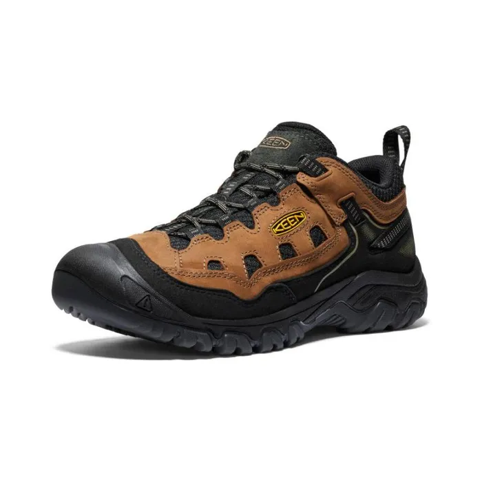 Men KEEN Shoes Targhee IV Vent BisonGolden Yellow Leather Hiking Shoe Men KEEN Shoes Targhee IV Vent BisonGolden Yellow Leather Hiking Shoe