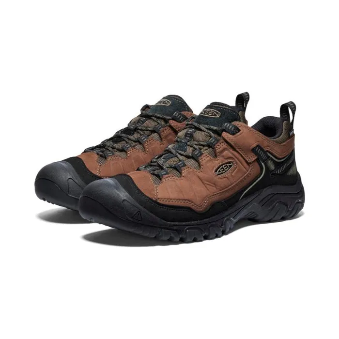 Men KEEN Shoes Targhee IV Waterproof BisonBlack Leather Hiking Shoe Men KEEN Shoes Targhee IV Waterproof BisonBlack Leather Hiking Shoe