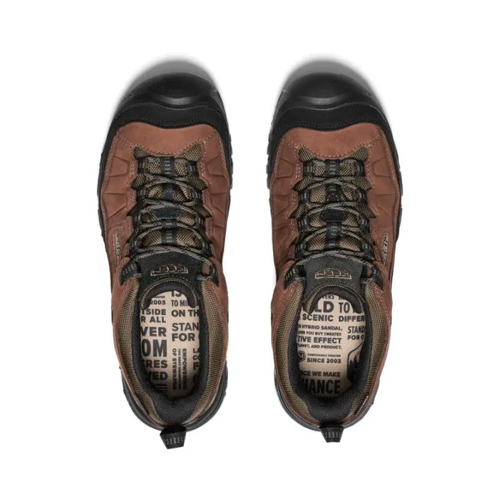 Men KEEN Shoes Targhee IV Waterproof BisonBlack Leather Hiking Shoe Men KEEN Shoes Targhee IV Waterproof BisonBlack Leather Hiking Shoe