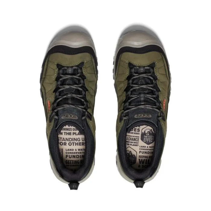 Men KEEN Shoes Targhee IV Waterproof Dark OliveGold Flame Leather Hiking Shoe Men KEEN Shoes Targhee IV Waterproof Dark OliveGold Flame Leather Hiking Shoe