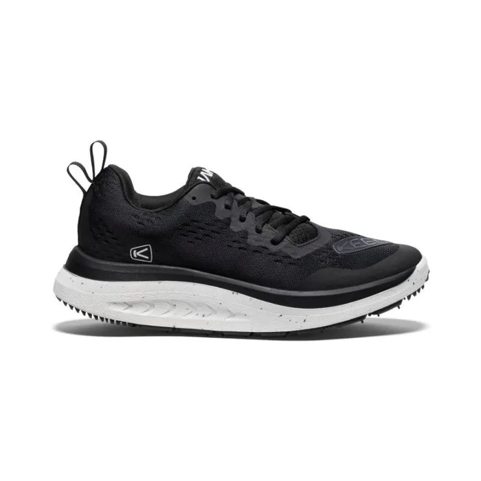 Men KEEN Shoes WK400 BlackWhite Leather Walking Shoe