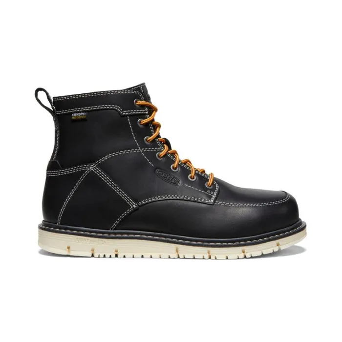 Men KEEN Work Boots and Shoes Black Work Wedge Boots 8211 CSA San Jose 6quot WP