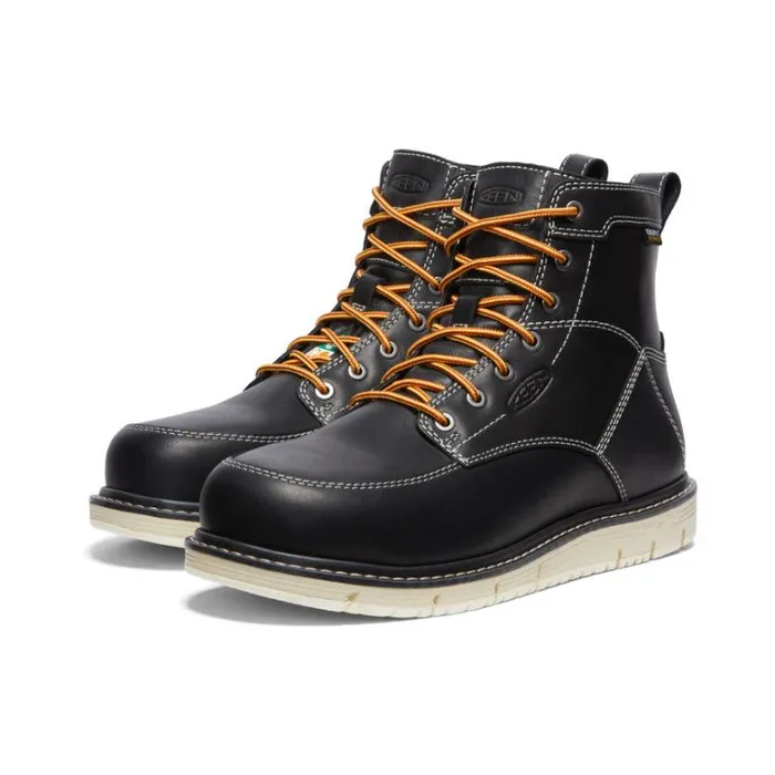 Men KEEN Work Boots and Shoes Black Work Wedge Boots 8211 CSA San Jose 6quot WP Men KEEN Work Boots and Shoes Black Work Wedge Boots 8211 CSA San Jose 6quot WP