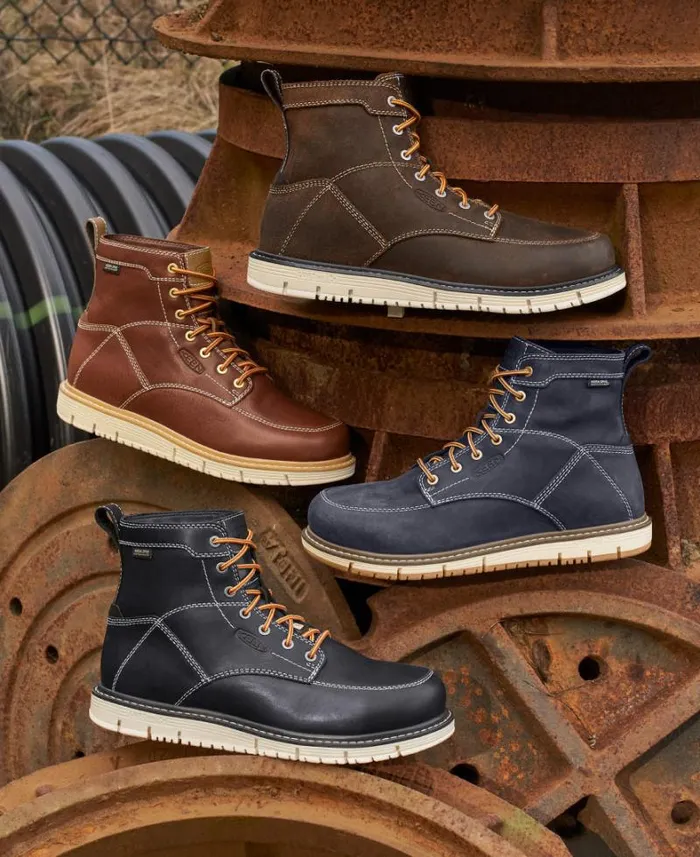 Men KEEN Work Boots and Shoes Black Work Wedge Boots 8211 CSA San Jose 6quot WP Men KEEN Work Boots and Shoes Black Work Wedge Boots 8211 CSA San Jose 6quot WP