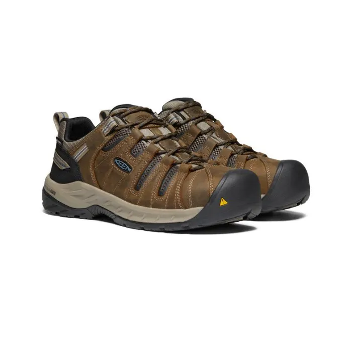 Men KEEN Work Boots and Shoes Flint II Waterproof Steel Toe Cascade BrownOrion Blue Men KEEN Work Boots and Shoes Flint II Waterproof Steel Toe Cascade BrownOrion Blue