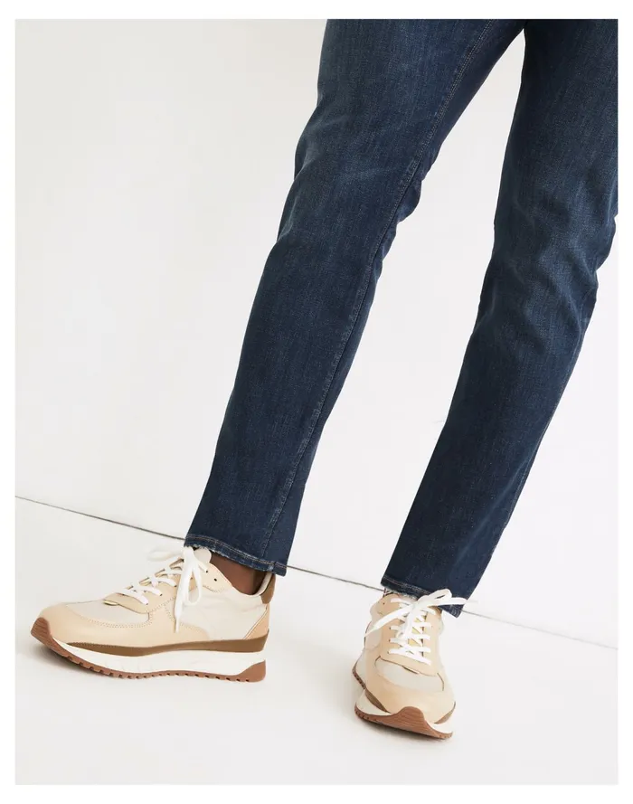 Men Kickoff Trainer Sneakers In Leather And Ripstop Nylon Nutria Multi Madewell Sneakers Men Kickoff Trainer Sneakers In Leather And Ripstop Nylon Nutria Multi Madewell Sneakers