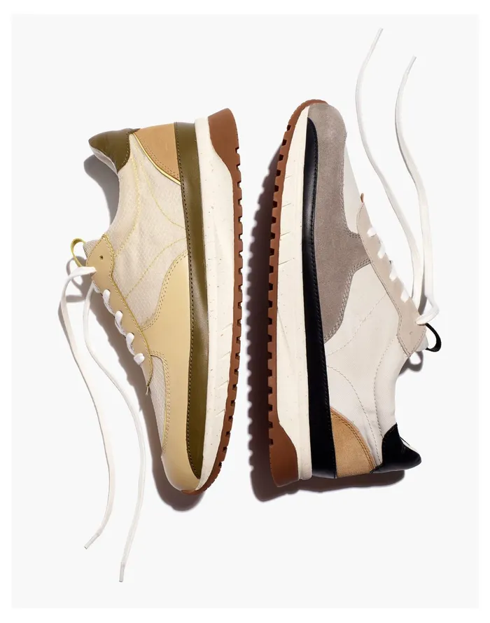 Men Kickoff Trainer Sneakers In Leather And Ripstop Nylon Nutria Multi Madewell Sneakers Men Kickoff Trainer Sneakers In Leather And Ripstop Nylon Nutria Multi Madewell Sneakers