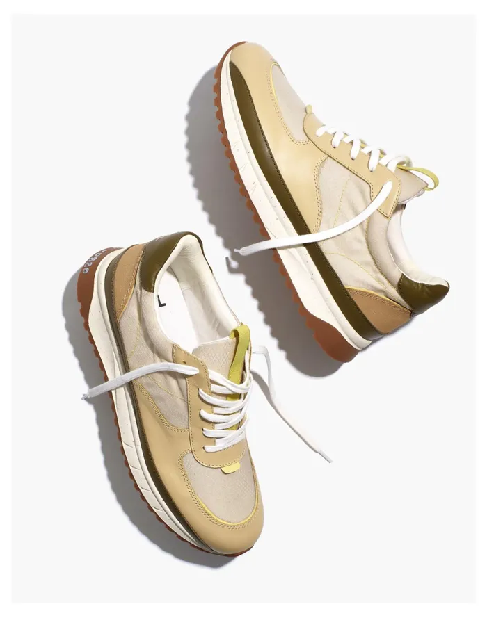 Men Kickoff Trainer Sneakers In Leather And Ripstop Nylon Nutria Multi Madewell Sneakers Men Kickoff Trainer Sneakers In Leather And Ripstop Nylon Nutria Multi Madewell Sneakers