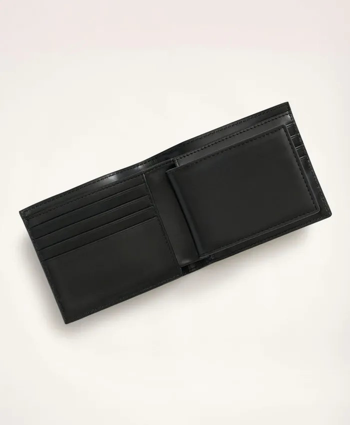 Men Leather Billfold Black Brooks Brothers Bags and Leather Goods