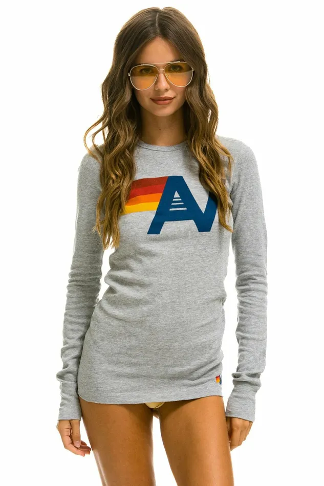 Men LOGO THERMAL 8211 HEATHER GREY Aviator Nation Tees