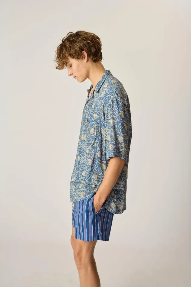 Men Natalie Martin Kev Short Men039s Batik Stripe Navy