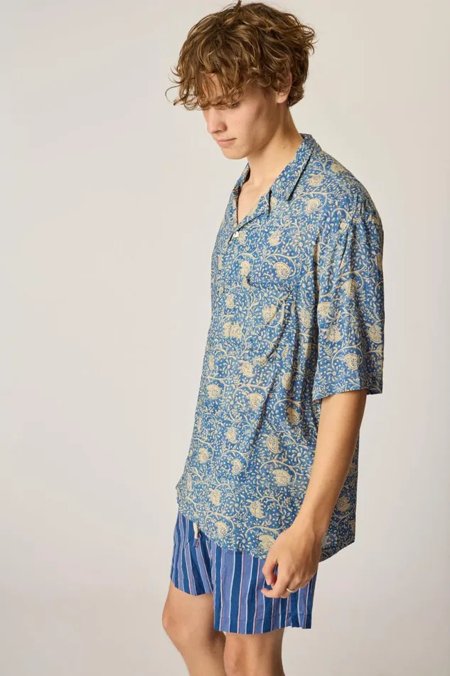 Men Natalie Martin Kev Short Men039s Batik Stripe Navy