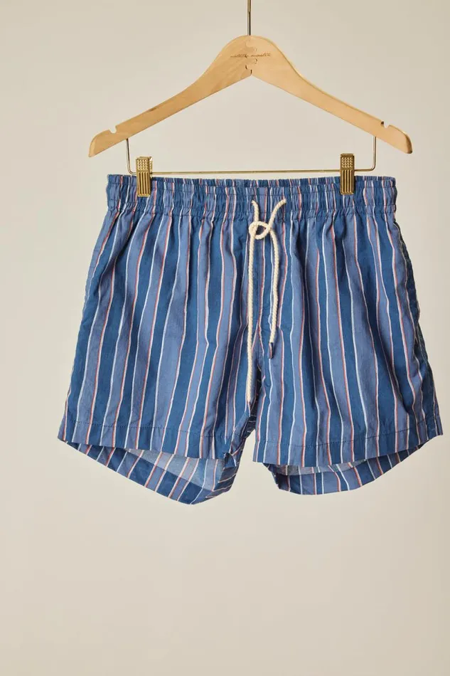 Men Natalie Martin Kev Short Men039s Batik Stripe Navy