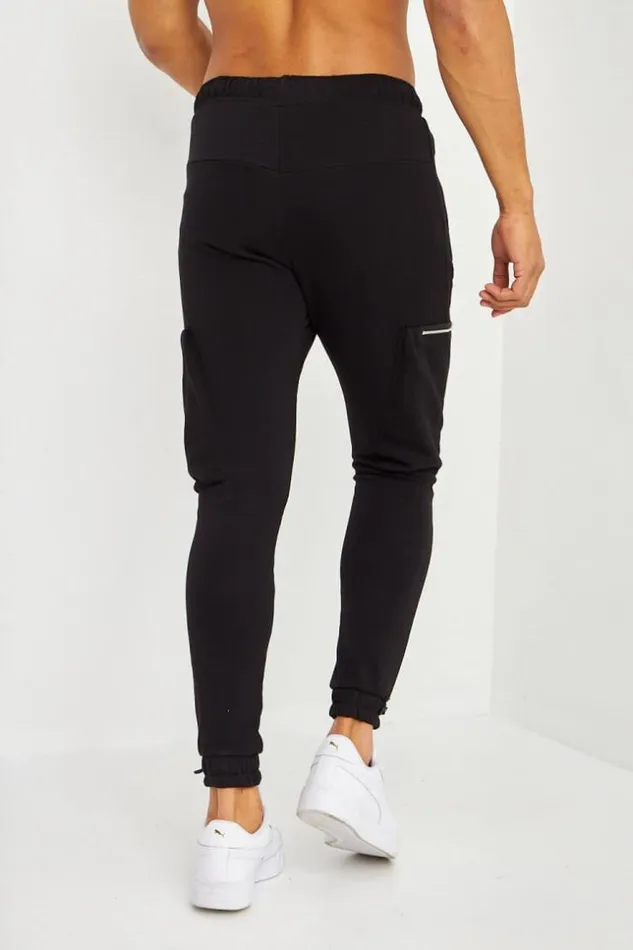 Men Pantalon De Jogging Noir Poches Cargo Black Brentiny Paris Jogging Bottoms Men Pantalon De Jogging Noir Poches Cargo Black Brentiny Paris Jogging Bottoms