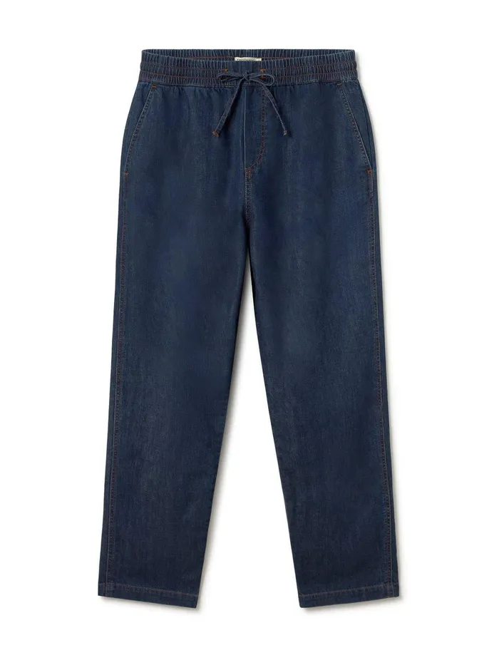Men Pants Men 8211 Flowerpot 8211 Dark Blue Denim TWOTHIRDS Pants