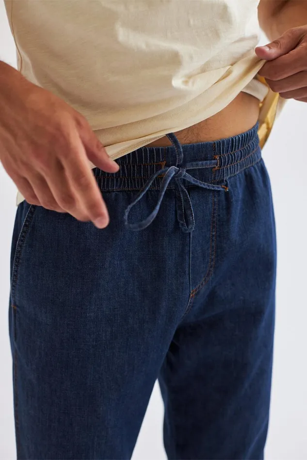Men Pants Men 8211 Flowerpot 8211 Dark Blue Denim TWOTHIRDS Pants
