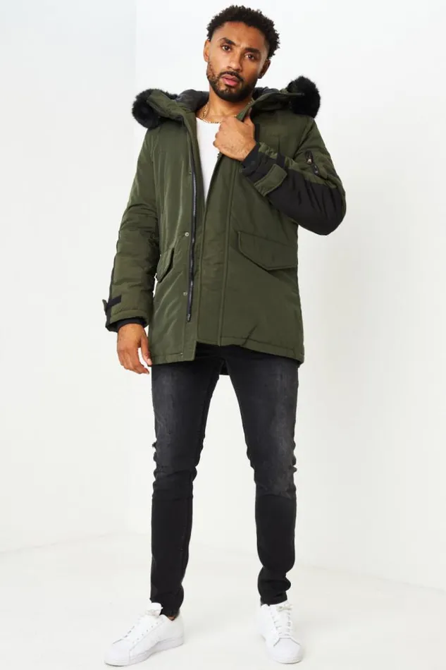 Men Parka Kaki Capuche Avec Fourrure Noire Khaki Brentiny Paris Parkas And Down Jackets Men Parka Kaki Capuche Avec Fourrure Noire Khaki Brentiny Paris Parkas And Down Jackets