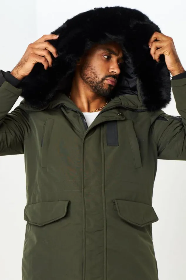 Men Parka Kaki Capuche Avec Fourrure Noire Khaki Brentiny Paris Parkas And Down Jackets Men Parka Kaki Capuche Avec Fourrure Noire Khaki Brentiny Paris Parkas And Down Jackets