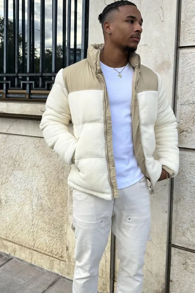 Men Parka Teddy Beige En Peau De Mouton cru Beige Brentiny Paris Parkas And Down Jackets Men Parka Teddy Beige En Peau De Mouton cru Beige Brentiny Paris Parkas And Down Jackets