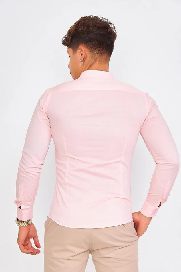 Men Pink Collar Shirt Pink Brentiny Paris Shirts Men Pink Collar Shirt Pink Brentiny Paris Shirts