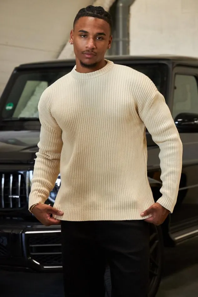 Men Pull Beige En Maille Col Rond Beige Brentiny Paris Sweatshirts and Pullovers Men Pull Beige En Maille Col Rond Beige Brentiny Paris Sweatshirts and Pullovers