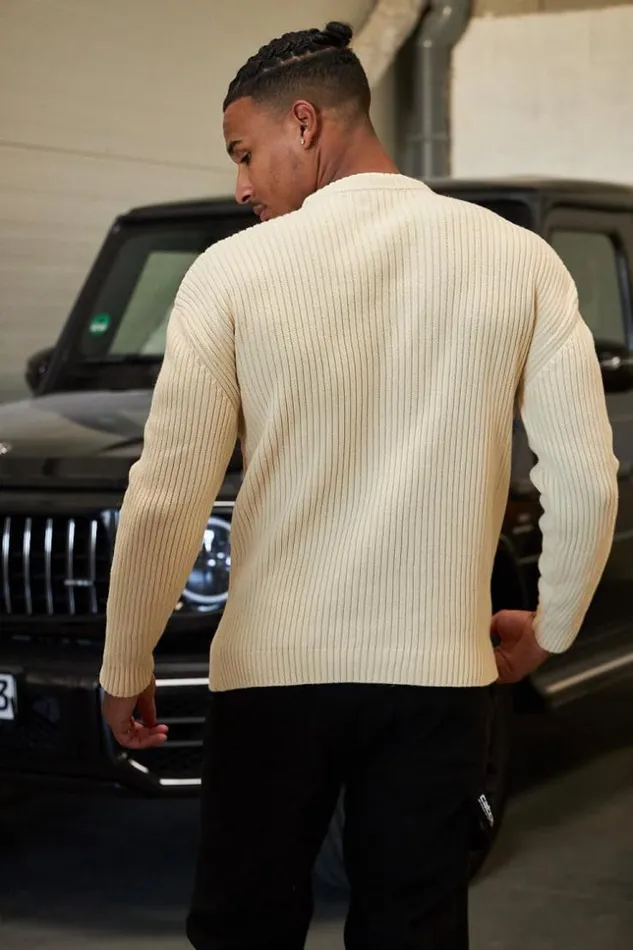 Men Pull Beige En Maille Col Rond Beige Brentiny Paris Sweatshirts and Pullovers Men Pull Beige En Maille Col Rond Beige Brentiny Paris Sweatshirts and Pullovers