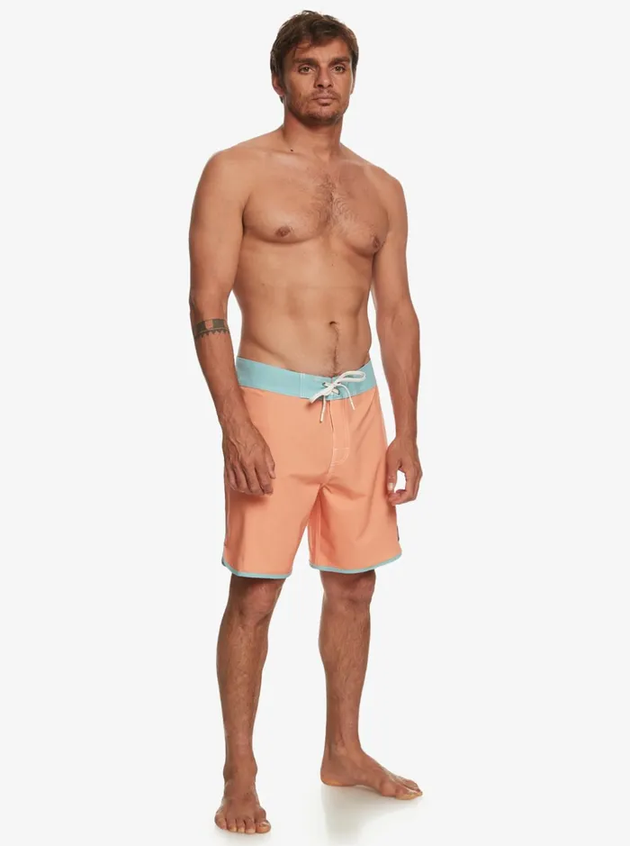 Men Quiksilver Boardshorts Original Scallop 18034 Boardshorts Copper Tan Men Quiksilver Boardshorts Original Scallop 18034 Boardshorts Copper Tan