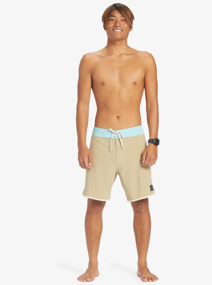 Men Quiksilver Boardshorts Original Scallop 18034 Boardshorts Olive Gray Men Quiksilver Boardshorts Original Scallop 18034 Boardshorts Olive Gray