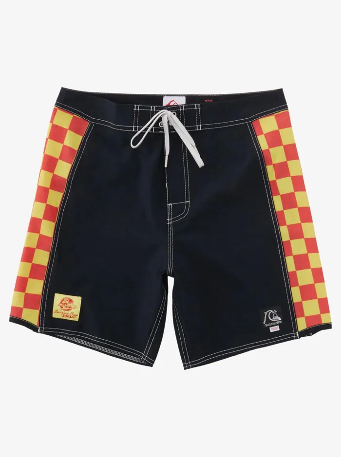 Men Quiksilver Boardshorts Quiksilver X Stranger Things Original Arch Surfer 18034 Boardshorts Black