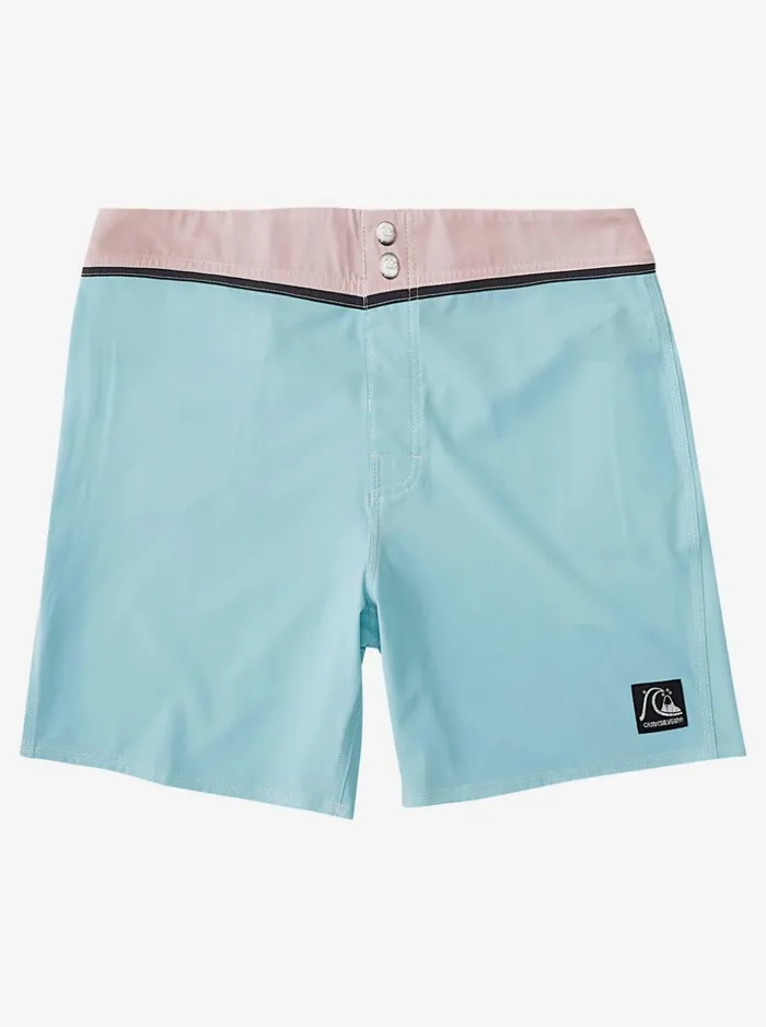 Men Quiksilver Boardshorts Solid Snap 17034 Recycled Boardshorts Blue Tint