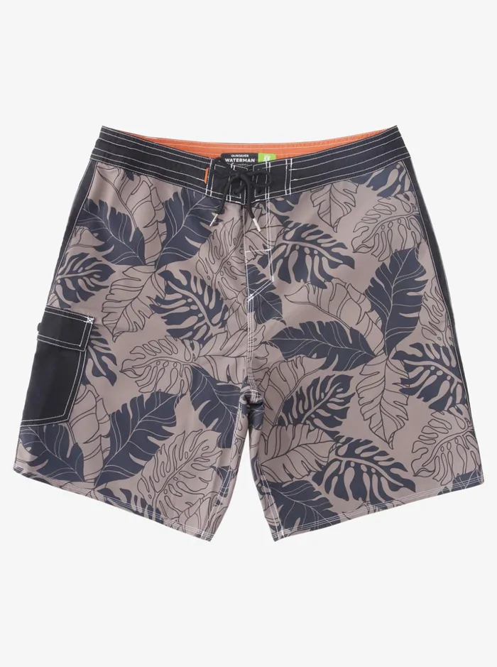 Men Quiksilver Boardshorts Waterman Throwback Print 2 19034 Boardshorts Black Throwback