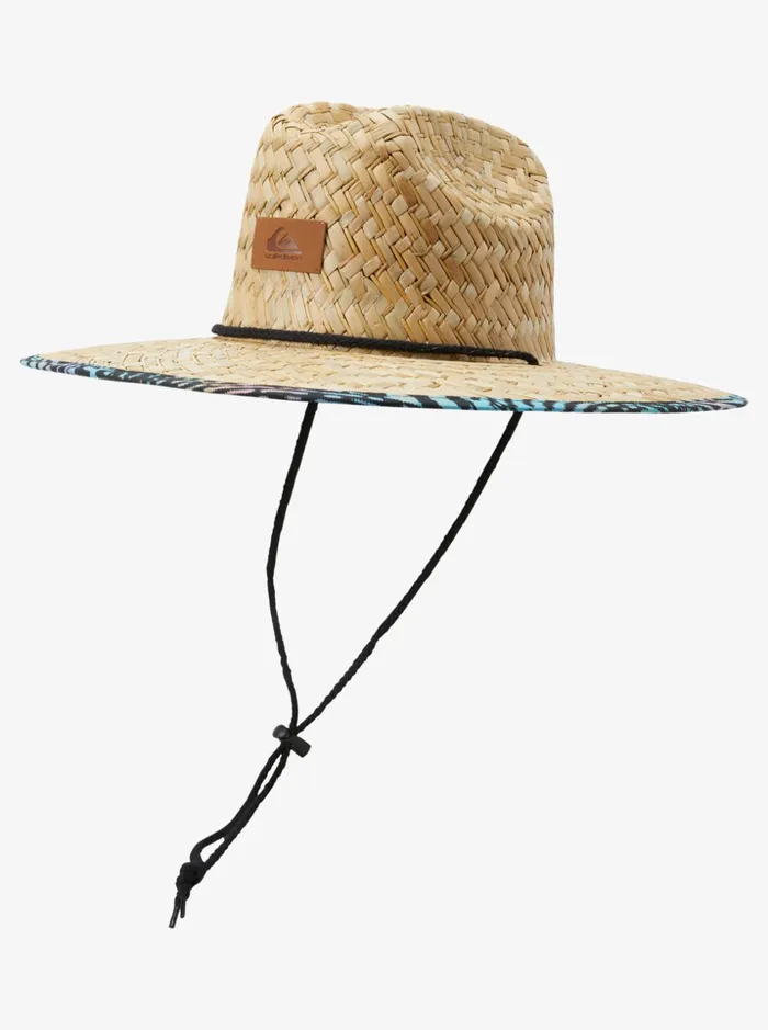 Men Quiksilver Hats Outsider Straw Lifeguard Hat River Blue Men Quiksilver Hats Outsider Straw Lifeguard Hat River Blue