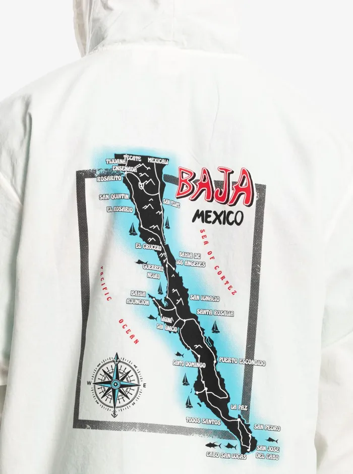 Men Quiksilver Jackets Quiksilver X Stranger Things The Baja Lightweight Jacket White Men Quiksilver Jackets Quiksilver X Stranger Things The Baja Lightweight Jacket White