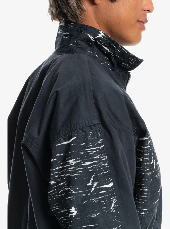 Men Quiksilver Jackets Quiksilver X Stranger Things Upside Down Jacket Black Men Quiksilver Jackets Quiksilver X Stranger Things Upside Down Jacket Black