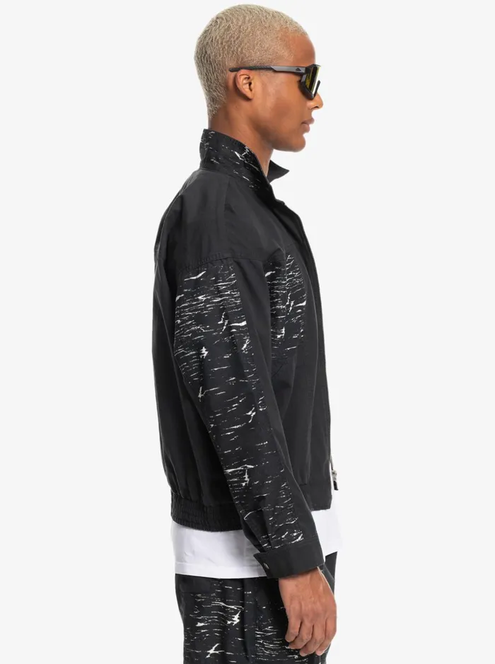 Men Quiksilver Jackets Quiksilver X Stranger Things Upside Down Jacket Black Men Quiksilver Jackets Quiksilver X Stranger Things Upside Down Jacket Black