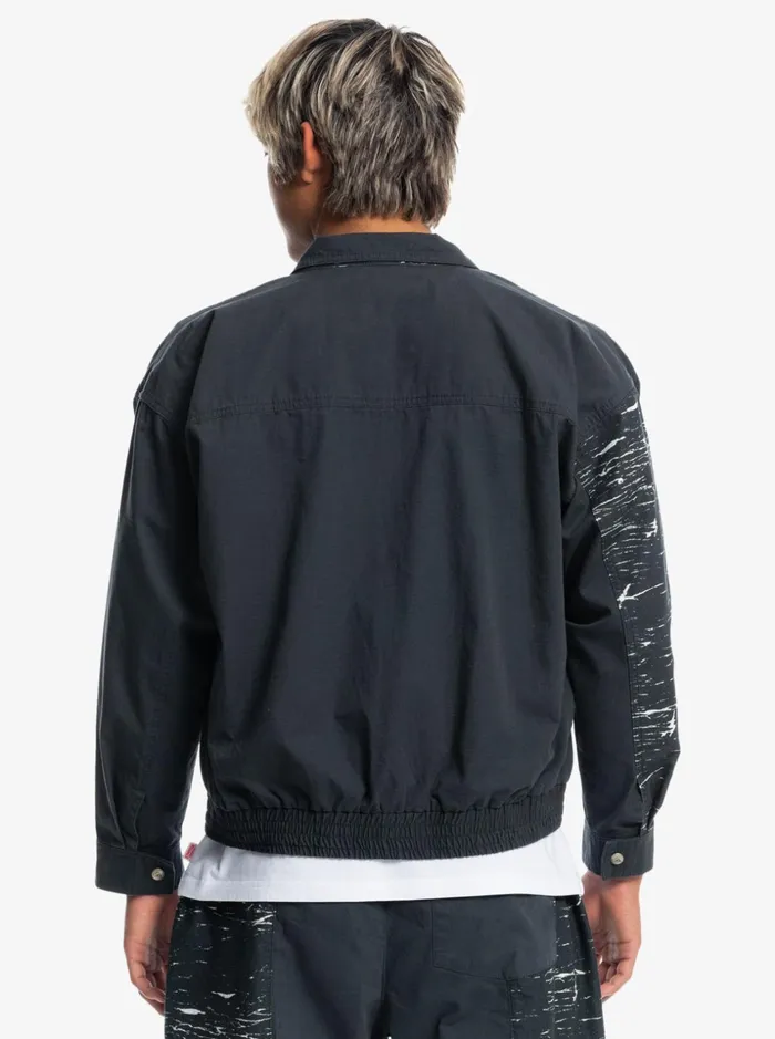 Men Quiksilver Jackets Quiksilver X Stranger Things Upside Down Jacket Black Men Quiksilver Jackets Quiksilver X Stranger Things Upside Down Jacket Black