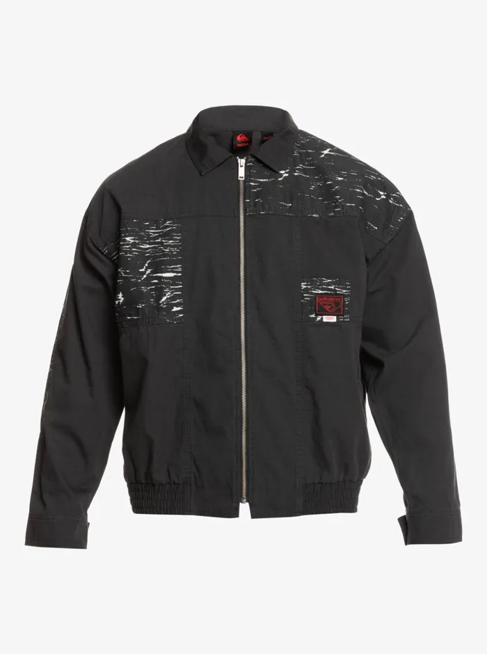 Men Quiksilver Jackets Quiksilver X Stranger Things Upside Down Jacket Black Men Quiksilver Jackets Quiksilver X Stranger Things Upside Down Jacket Black